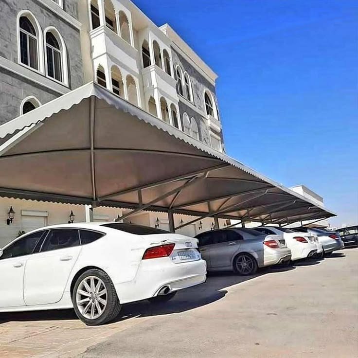 مظلات سيارات قماش حديثة في حي الفيصلية الدمام
